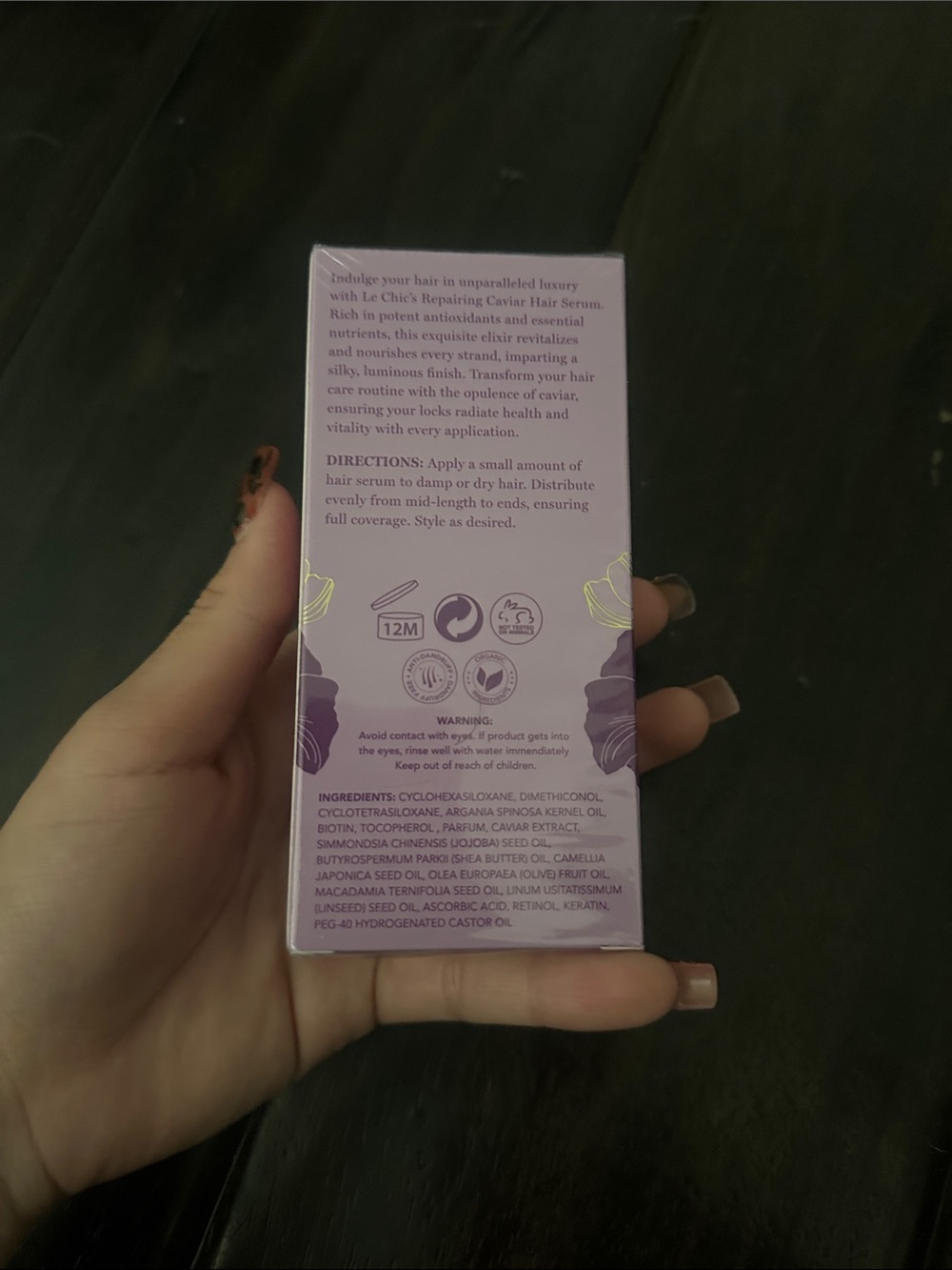 Le chic Repairing Caviar Hair Serum - Lavender Packaging - Picture 2 of 4